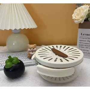 Strecuratoare 2 in 1 pentru Fructe si Legume, Flippy, Cos de Scurgere si Cutie de Depozitare, 15.5 x 8.3 cm, din PP, cu Maner si Capac, Maro - Img 7