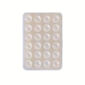 Suport Adeziv Universal, Flippy, pentru Telefon/Tableta, cu 24 Ventuze, potrivit pentru Tik-Tok/Selfie/Vizionare Video, din Silicon, 8 x 5.5 x 1 cm, Transparent - Img 2
