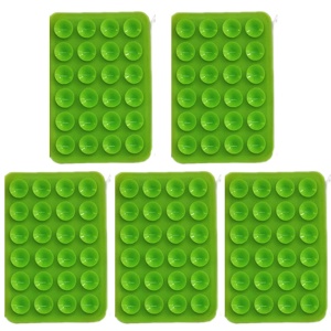 Suport Adeziv Universal, Flippy, pentru Telefon/Tableta, cu 24 Ventuze, potrivit pentru Tik-Tok/Selfie/Vizionare Video, din Silicon, 8 x 5.5 x 1 cm, Verde - Img 4
