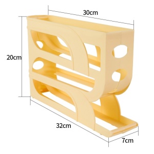 Suport Organizator pentru Oua, Flippy, pentru Frigiderul, Patru straturi, 32x20x7 cm, Transparent - Img 8