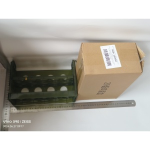 Suport pentru 20 de Oua, Flippy, 2 Straturi, 25.5x10x17cm, Verde Transparent - Img 2