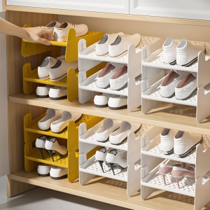 Suport pentru Pantofi, Flippy, cu Doua Straturi, Organizator, Antiderapant și Durabil, 26x24.8x16 cm, Maro - Img 8