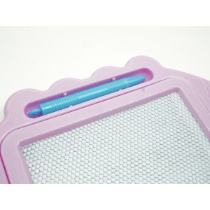 Tabla Magnetica pentru desen Flippy, Pix, forma dreptunghi, dimensiuni 23x17 cm, Dezvolta Creativitatea, cu picioare suport, Roz Pal - Img 4