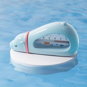Termometru pentru Baie, Flippy, Plutitor, Rezistent la apa, Multifunctional, Model Urs Polar, 15x7.5x4 cm, Albastru - Img 2