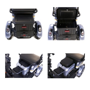 Triciclu Electric Rotakt Safari Motor 1000W 25 km/h Autonomie 62 km Baterie plumb-acid 60V 20Ah Greutate maximă 187 kg, Fără permis - Img 3