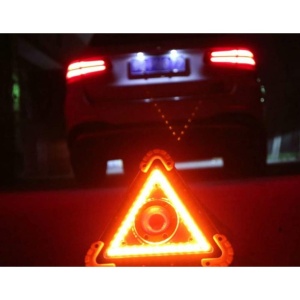 Triunghi Multifunctional de Avertizare, Flippy, Lanterna LED, Impermeabil IP65, 800 lm, 2 x AA, Functie Incarcare Telefon, USB si Micro USB, COB 33, Portocaliu - Img 5