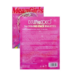 Trusa de Machiaj, KEVIN & COCO, Mean Girl Heart, Fard de Pleoape, Iluminator, Blush Cremos, 96 culori, 21 x 15.7 x 2.4 cm - Img 9