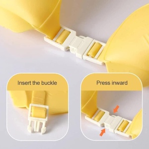 Viziera de Protectie Baie Pentru Copii, Fippy, Model Coroana, Dimensiune ajustabila, Durabil, Usor de curatat, Impotriva Samponului, pentru Ochi si Urechi, TPE+PP, Galbena - Img 4
