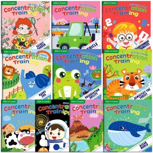 volume de carte de autocolante pentru produse noi transfrontaliere Amazon, care se concentrează pe autocolante de dezvoltare potențială, comoara de iluminare a copiilor Cartea educatie prescolar + DB01-99-0002 (set 10 volume) - Img 1