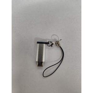 Adaptor Type C (mama) to micro USB (tata) cu Agatatoare Breloc inclusa, Argintiu - Img 3
