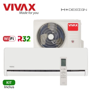Aer Conditionat VIVAX H+Design ACP-12CH35AEHI+ White Wi-Fi Kit de instalare inclus R32 Inverter 12000 BTU/h - Img 6