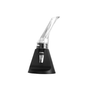 Aerator cu Turnator de Vin 2in1, Flippy, Decantare, Anti-Picurare, Fara Scurgere, 18x10x8cm, Negru - Img 6