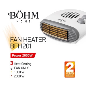 Aeroterma electricAƒ BFH201 BA–HM, 3 trepte de putere 750/1000/2000W, suprafata de incalzire 20-25 mA2 - Img 3