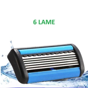 Aparat de Ras Manual, Flippy, din Otel Inoxidabil, Suport Lama + 7 Capete de Schimb Incluse, Cutie pentru Lame, Negru - Img 3