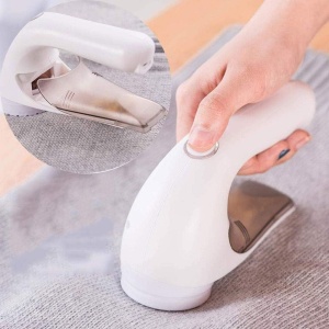 Aparat Pentru Curatat Scame, Par Si Praf, Flippy, Trimmer pentru Diferite Tipuri De Material, Cu Lame Din Otel Inoxidabil, Maner Ergonomic, Incarcare Prin USB, 15x6x9 cm, Alb - Img 4
