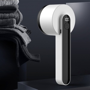 Aparat Pentru Curatat Scame, Par Si Praf, Flippy, Trimmer pentru Diferite Tipuri De Material, Cu Lame Din Otel Inoxidabil, Maner Ergonomic, Incarcare Prin USB, Alb - Img 3