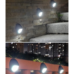 Aplica solara LED pentru perete Flippy, in forma ovala, 10 LED-uri, lumina puternica, IP65, 12 x 7.5 cm, 1.2 V, 300 mAh, autonomie 8-10 ore, alb rece - Img 4