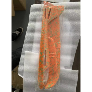 Avion Planor cu Pilot, Flippy, Din Polistiren, Cu Lumini pe Toata Lungimea, 47 cm, Portocaliu - Img 3