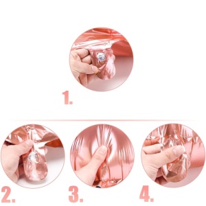 Balon din Folie Flippy, Cifra 5, 81 cm, Pentru Aer sau Heliu, Bulk, Roz Auriu - Img 3