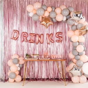 Balon Folie Metalizata Litera I, Flippy, 40 cm, Umflati cu Heliu sau Aer, Ambalaj Individual, Pai inclus, Rose Gold - Img 3