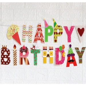 Banner Happy Birthday 100x200 cm, Flippy, Rola de Ata Inclusa, Tematica Candy, Multicolor - Img 4