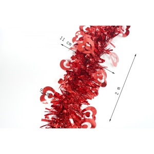 Beteala Craciun, Flippy, roșu, marimea: 2 m x 11 cm x 9 cm material:folie PVC, interior/exterior - Img 6