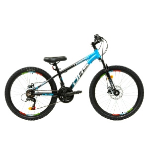 Bicicleta Copii Dhs Terrana 2423 - 24 Inch, Negru/Albastru - Img 1