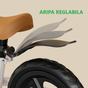 Bicicleta de Echilibru, Pentru Copii, Flippy, Fara Pedale, Cu Doua Roti, 2-6 Ani, Inaltime Reglabila, 82 x 55 x 45 cm, Alb - Img 8
