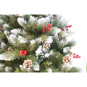 Brad Artificial de Craciun, Flippy, Sectionat pentru Perete/ Colt, 1.50 m inaltime, Verde, Decorat, Diametru Inferior 83 cm, Interior/ Exterior - Img 10