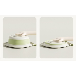 Cada Pliabila pentru Baie pentru Copii, Flippy, Cadita pentru Bebelusi, Model Romb cu Balon, Verde, 31.5x31.5x3.5 cm, 3L - Img 10