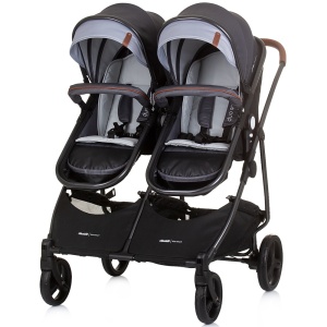 Carucior gemeni Chipolino Duo Smart 2 in 1 silver grey - Img 6