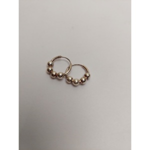 Cercei Argint 925 Creole 12 mm cu 4 Bilute, Jolie Silver, 1.6g, 1 cm x 1 cm - Img 2