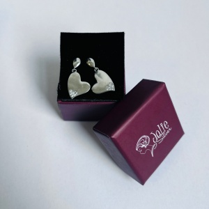 Cercei din Argint 925 Jolie Silver, Model Inimi cu Zirconii, 29 x 13 mm, 2.8 g - Img 6