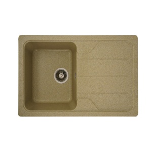 ChiuvetAƒ din compozit de granit pentru bucAƒtAƒrie ELEFANT PREMIUM 7850 VERONA Bej 775 x 495 mm - Img 1