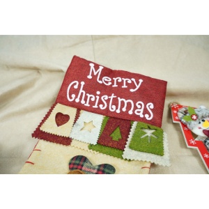 Ciorap Cadouri, Flippy,cu model om de zapada,crem, marimea 20x40 cm, textil, interior - Img 4