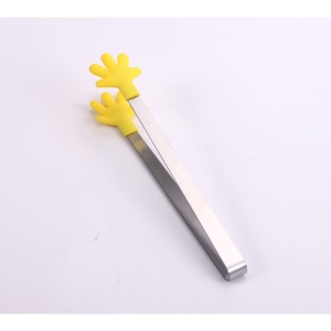 Cleste Creativ pentru Mancare, Flippy, Model Manute din Silicon, 14.5x3 cm, Rezistent la Temperaturi Inalte si Coroziune, Galben - Img 3