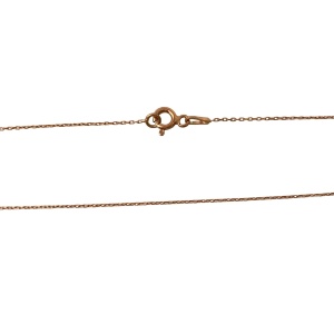 Colier Argint 925 Litera V, Placat cu Aur Roz, 40 cm - Img 3