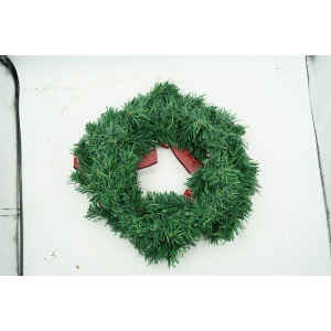 Coronita de Craciun pentru usa, Rosu/Verde, 35 cm, PVC, Artificiala, Decorata, Interior/Exterior, Flippy - Img 5