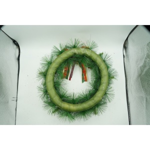 Coronita de Craciun pentru usa, Rosu/Verde, 40 cm, PVC, Artificiala, Decorata, Interior/Exterior, Flippy - Img 5