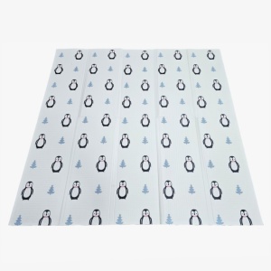 Covoras de Joaca pentru Copii Termic cu 2 Fete, Flippy, Model Girafe si Pinguini, cu Spuma, Impermeabil, Antiderapant, 200cm x 180cm x 1cm - Img 4