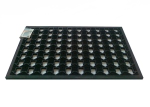 Covoras intrare In Out, negru, 45x75 cm - Img 1