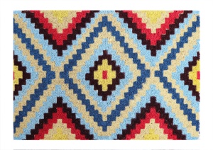 Covoras intrare Koko design Romb colorat, 40x60 cm - Img 1
