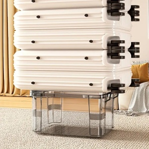 Cutie De Depozitare, Flippy, Tip Valiza, pentru Alimente, Jucarii, Accesorii, Transparent-Gri, Marime L, 38.5x27.5x22 cm - Img 3