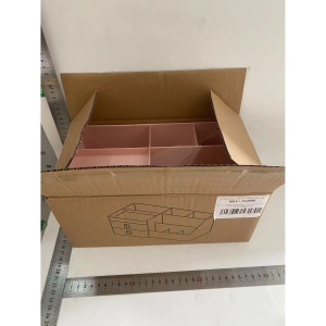 Cutie de Depozitare pentru Birou, Flippy, Pentru Makeup, Papetarie, Organizator Cosmetice, 2 Sertare si Compartimente Multiple, Model Iepuras, Plastic, 27.5x15.5x12 cm, Roz - Img 2
