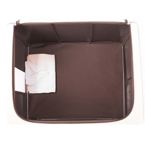 Cutie de Depozitare Pliabila, Flippy, Cu Fereastra si Fermoar Dublu, 66 L, Textil Premium, 50x40x33 cm, Cadru Metalic, Impermeabila, Maro - Img 6