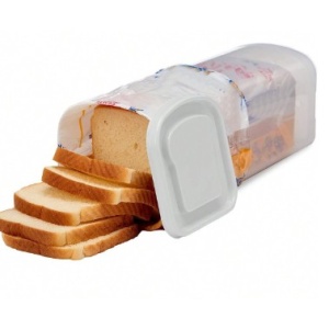 Cutie Depozitare Paine, Flippy, din Plastic, 34 x 13 cm, Pastreaza Prospetimea, Capac Alb - Img 1