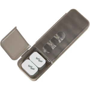 Cutie Organizatoare pentru Cabluri, Flippy, din Plastic, 28 x 9 x 6 cm, Gri - Img 1