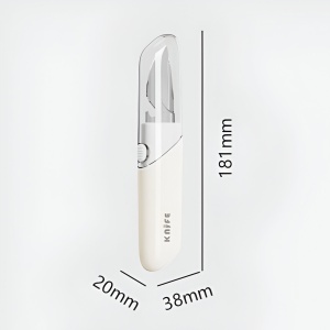Cutit de Fructe Multifunctional, Flippy, Razatoare, Curatator Fructe-Legume, Deschizator de Sticle, 18.1x3.8x2cm, Alb - Img 3