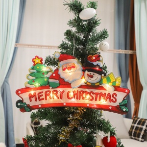 Decoratiune de Craciun pentru fereastra Flippy, Merry Christmas, cu LED-uri, 24 cm, alb cald - Img 4