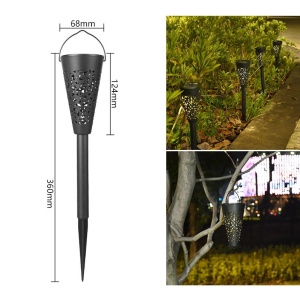 Decorațiune solară pentru grădină, Flippy, tip torță alb cald - Img 8
